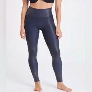SPANX Faux Stretch-leather Leggings S